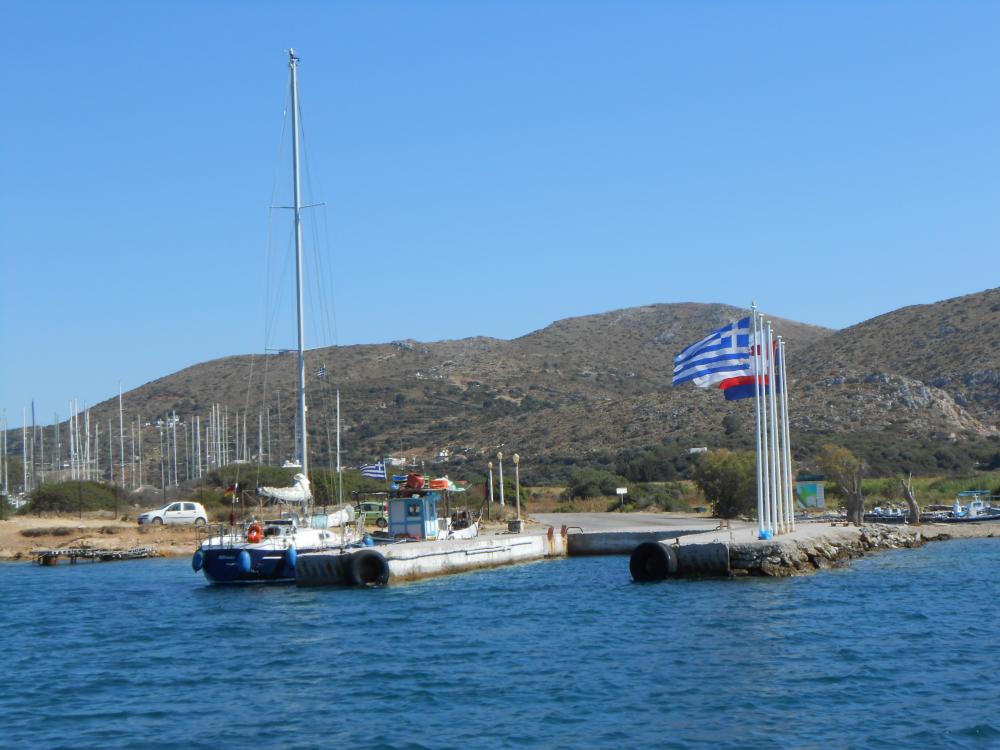 Leros.: The slipway at the boatyard at Partheni in NW Leros.